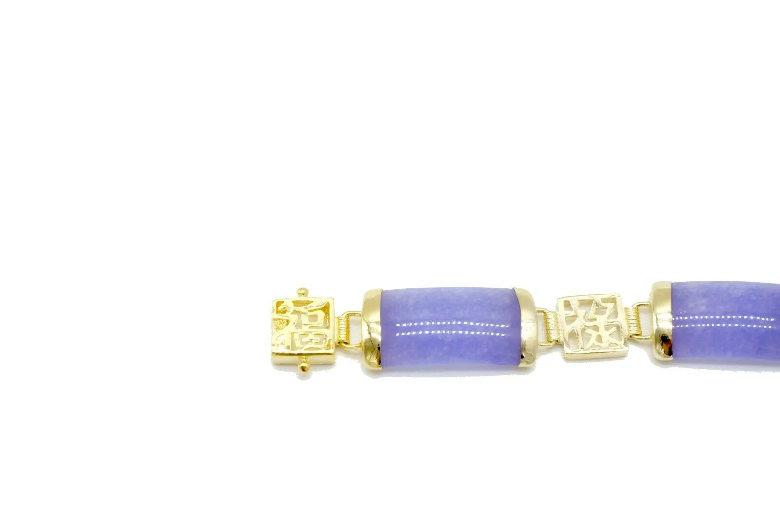 10% OFF- 190mm/7.5in Certified Natural Ice Jadeite Emerald Jade Gems Gold Plated Fortune Lucky Link Clasp Bracelet