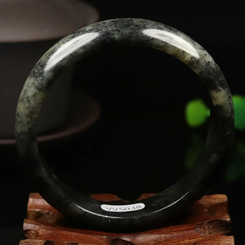 10% OFF- 58/59/60mm Certified Natural Emerald Xiu Jade*A Handcarved Bangle VV5038