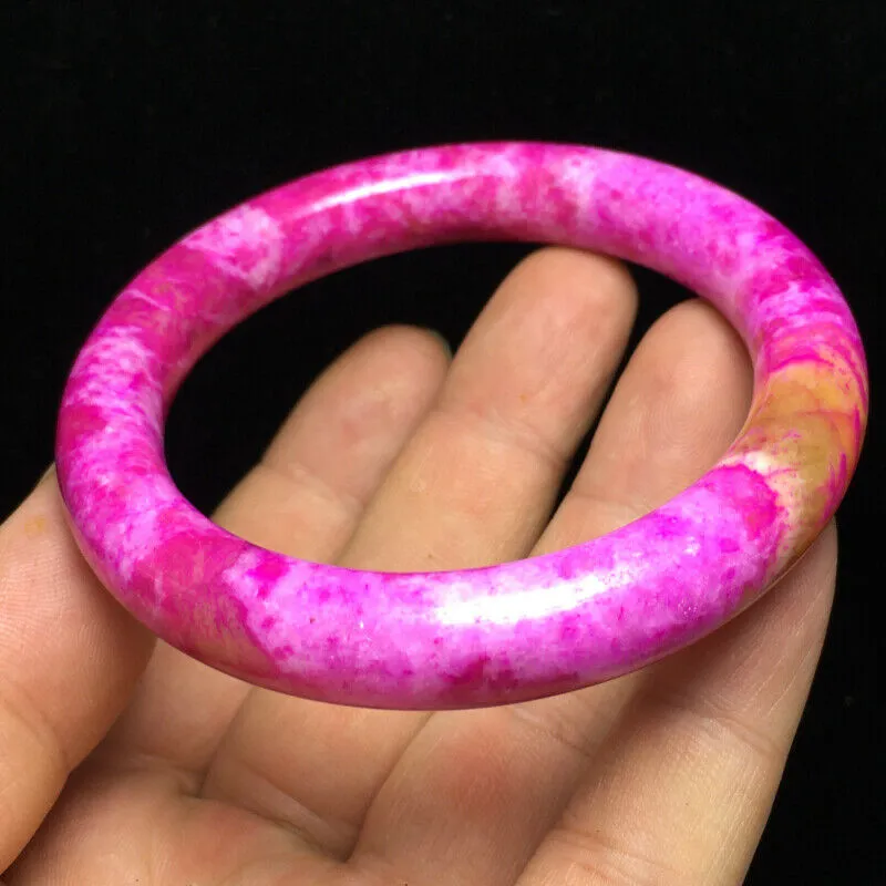 10% OFF- 59/60/61mm Certified Natural Lavender Jadeite Emerald A*Jade Handcarved Bangle S03