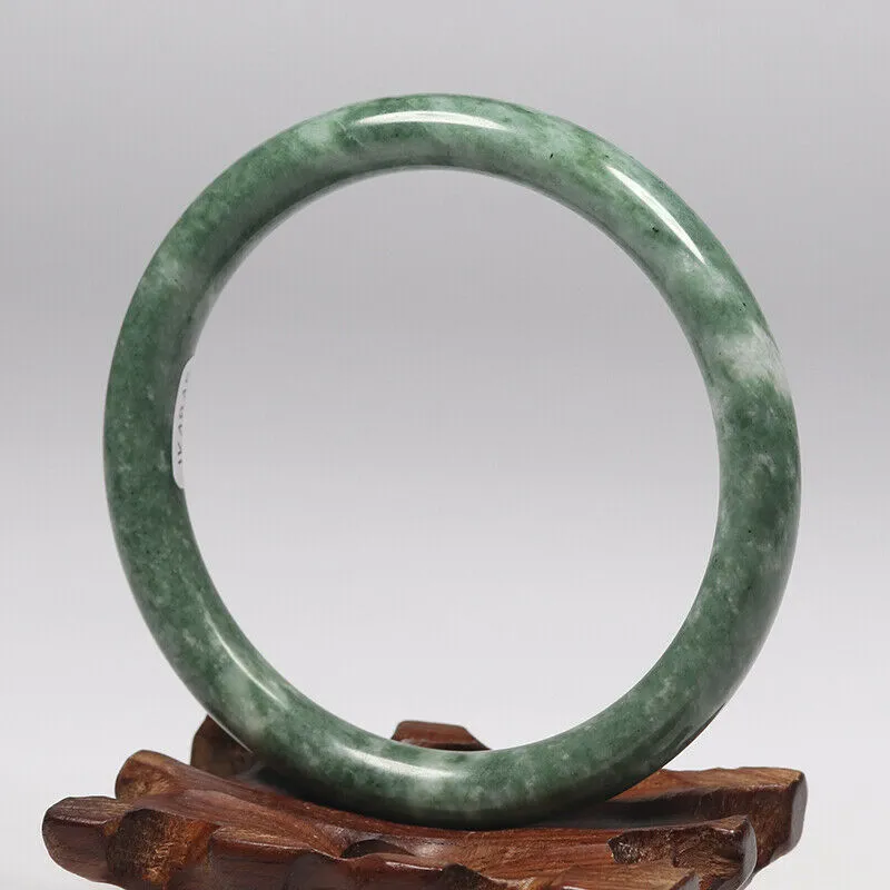 10% OFF- 62/63/64mm Certified Natural Emerald Guizhou Jade A HandCarved Lucky Round Bracelet Bangle K4845
