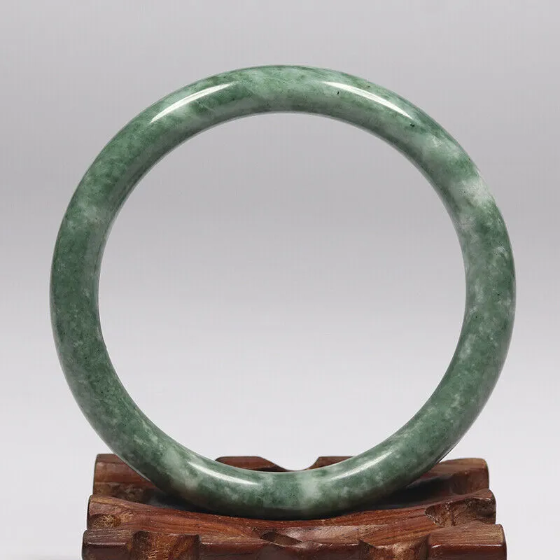 10% OFF- 62/63/64mm Certified Natural Emerald Guizhou Jade A HandCarved Lucky Round Bracelet Bangle K4845