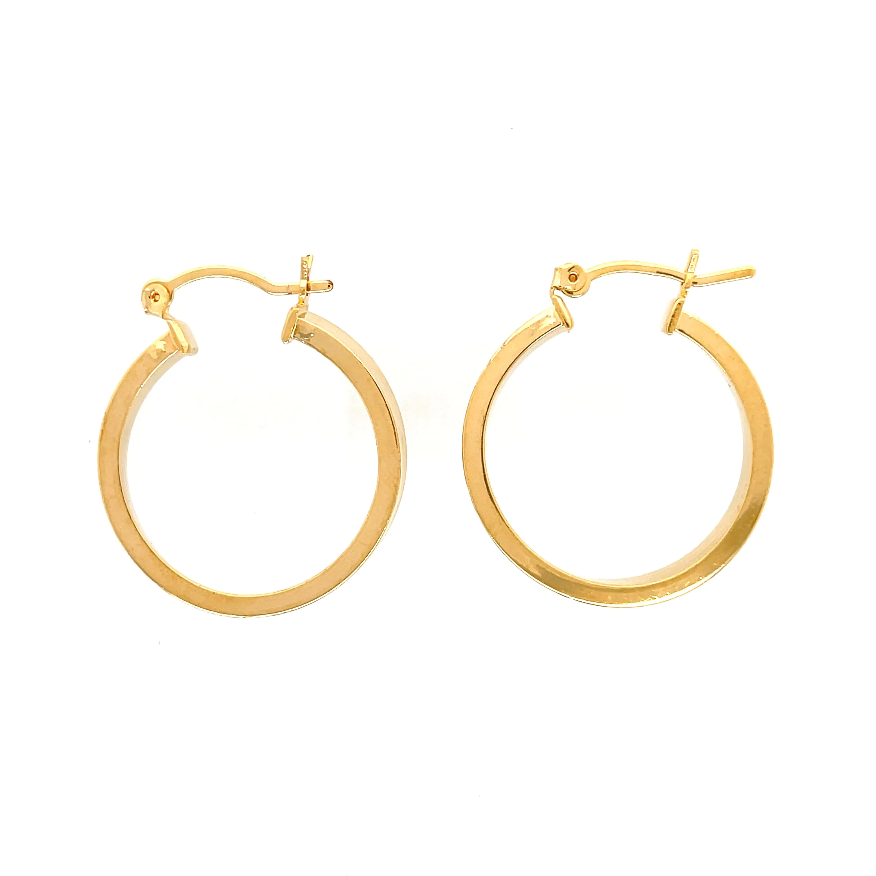 14k gold filled Hoops Earrings 1 Inch Round Textured design
