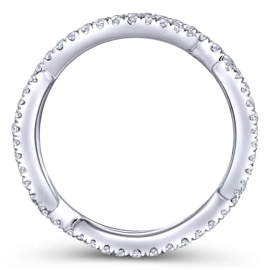 14k White Gold Diamond Stackable Ring