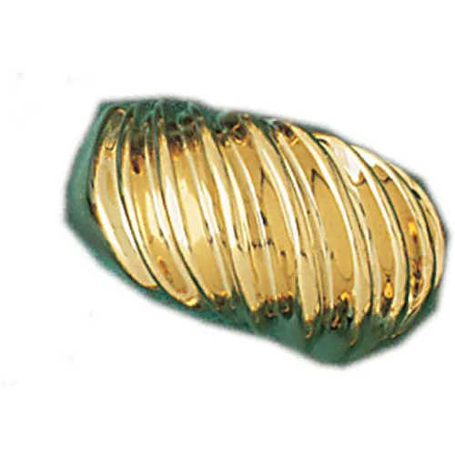 14k Yellow Gold Fashionable Pattern Dome Ring