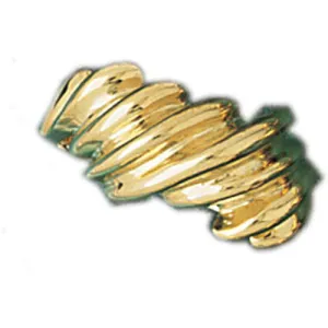 14k Yellow Gold Fashionable Pattern Dome Ring
