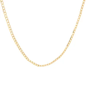 18 inch Cuban curb link chain Necklace with Texture 14k Gold filled