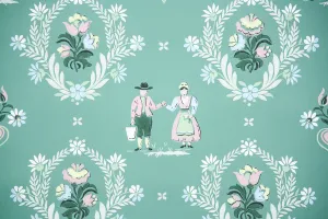 1950s Kitchen Vintage Wallpaper