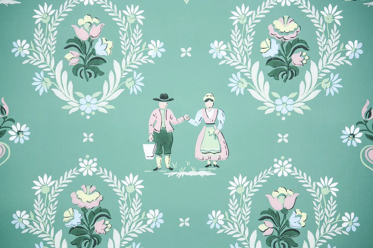 1950s Kitchen Vintage Wallpaper
