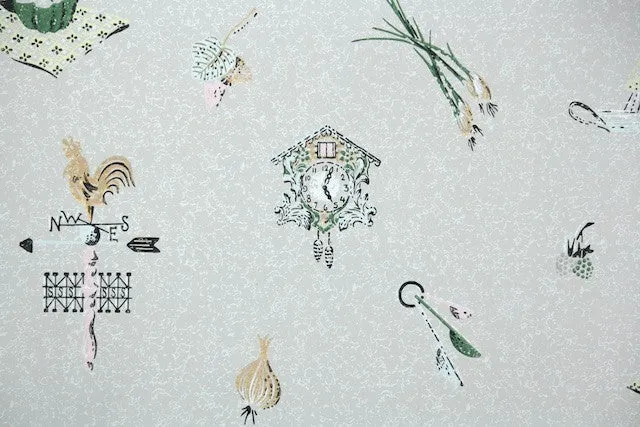 1950s Kitchen Vintage Wallpaper