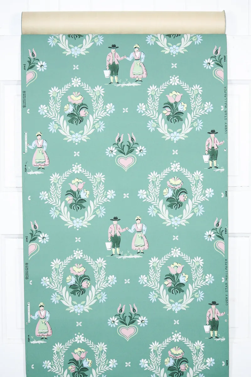 1950s Kitchen Vintage Wallpaper