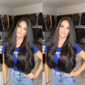 2019 beauty long natural black hair