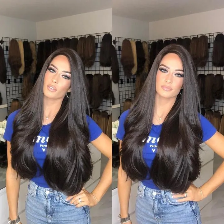 2019 beauty long natural black hair