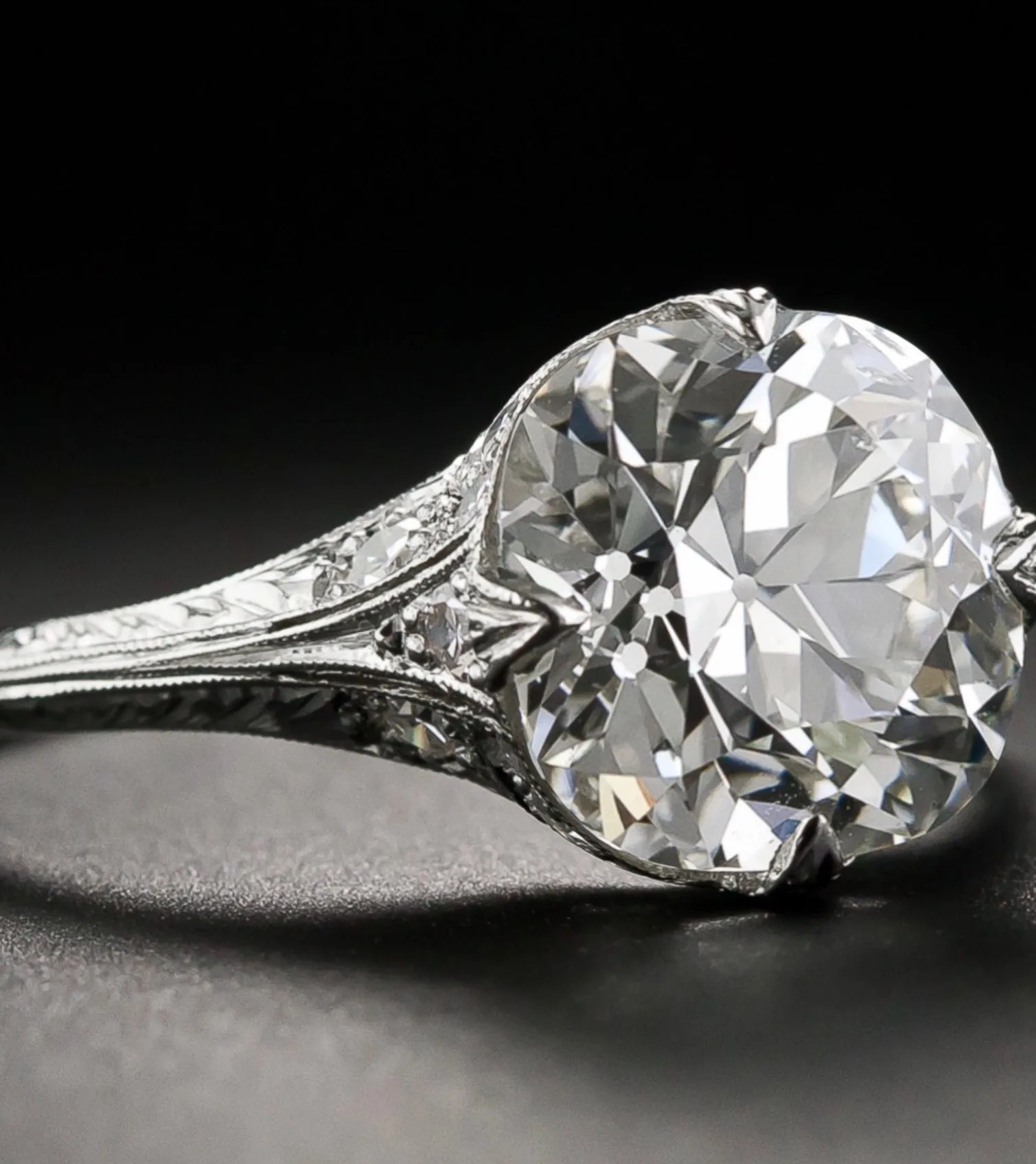 2.42 Ct. Edwardian Style Diamond Engagement Ring VS2