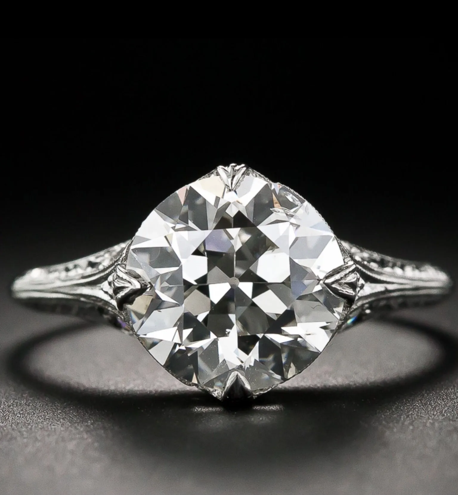 2.42 Ct. Edwardian Style Diamond Engagement Ring VS2