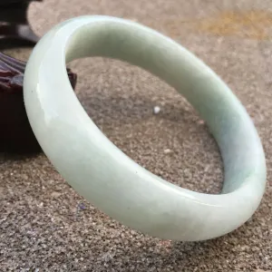 54/55/56mm Certified Natural Lavender Jadeite Emerald A Jade HandCarved Bracelet Bangle GX386