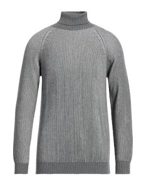 $695 ELEVENTY - Green Ribbed *PLATINUM* Wool Turtleneck Sweater - M