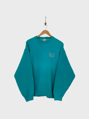 90's Boston USA Made Embroidered Vintage Sweatshirt Size M