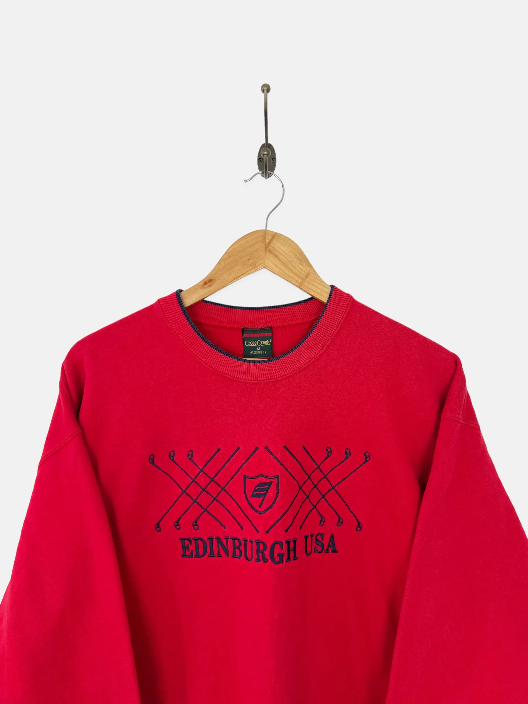 90's Edinburgh Golf USA Made Embroidered Vintage Sweatshirt Size 10