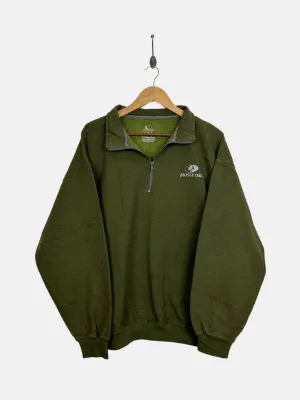 90's Mossy Oak Embroidered Vintage Quarterzip Sweatsirt Size L-XL