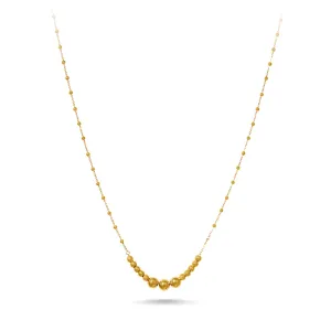 9ct Yellow Gold Gradiated Bead Chain Necklace 42cm