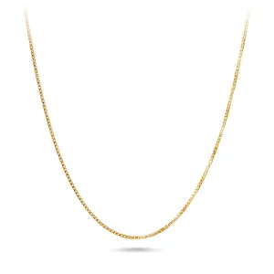 9ct Yellow Gold Small Box Chain Necklace 45cm