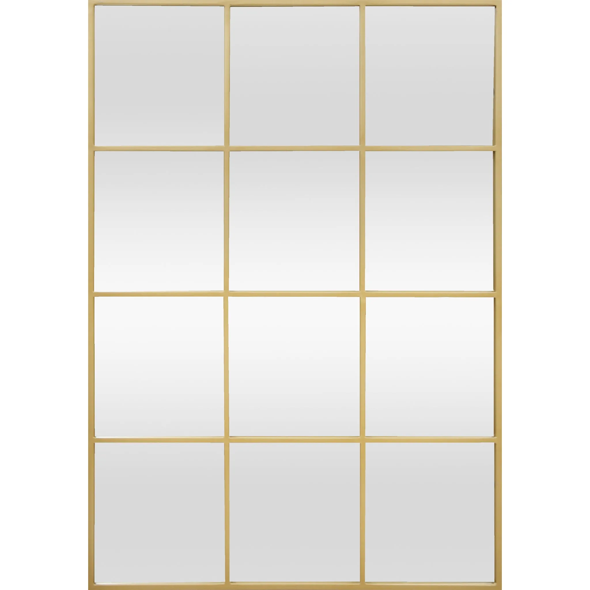Acton Gold Industrial Window Panelled Mirror 90 x 60cm