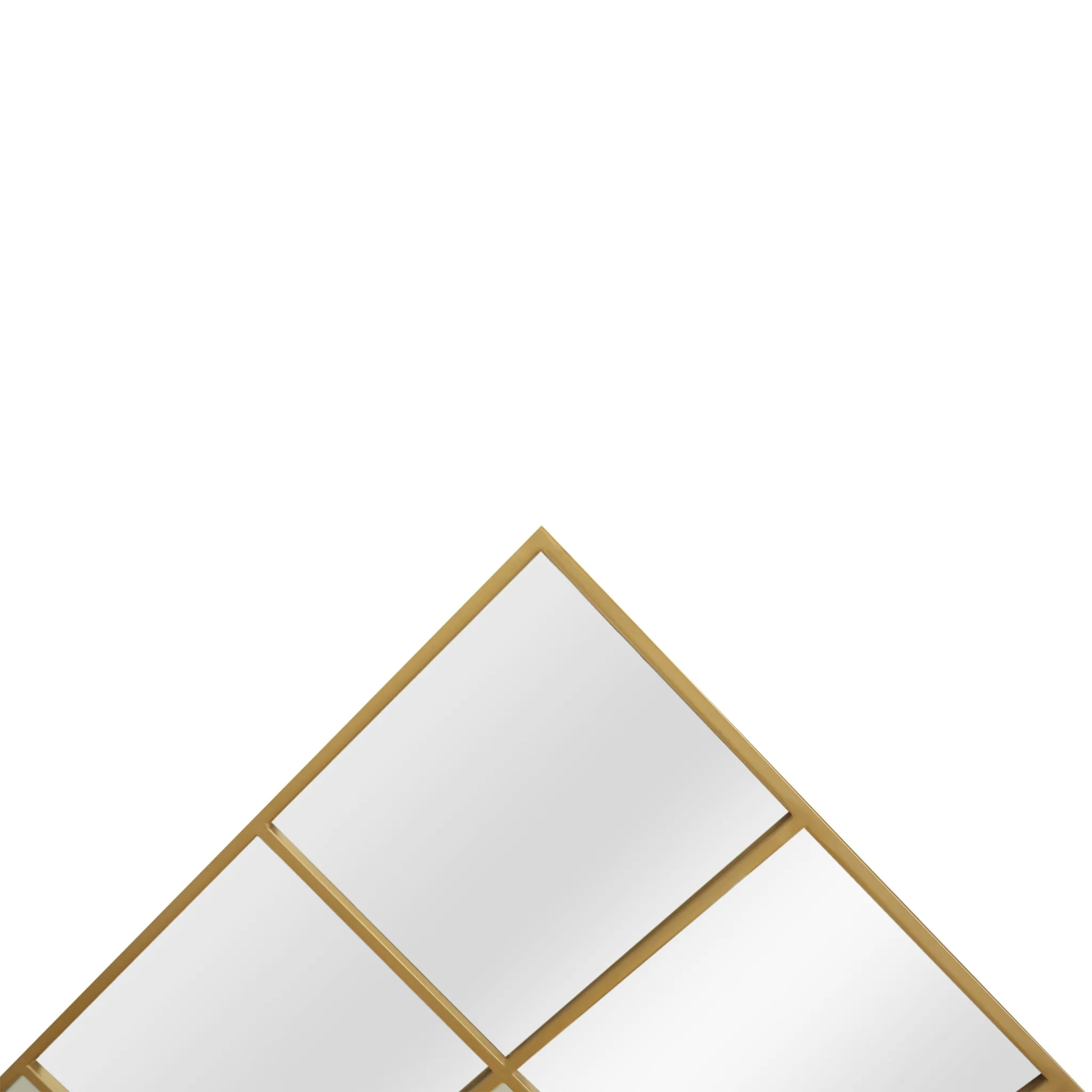 Acton Gold Industrial Window Panelled Mirror 90 x 60cm