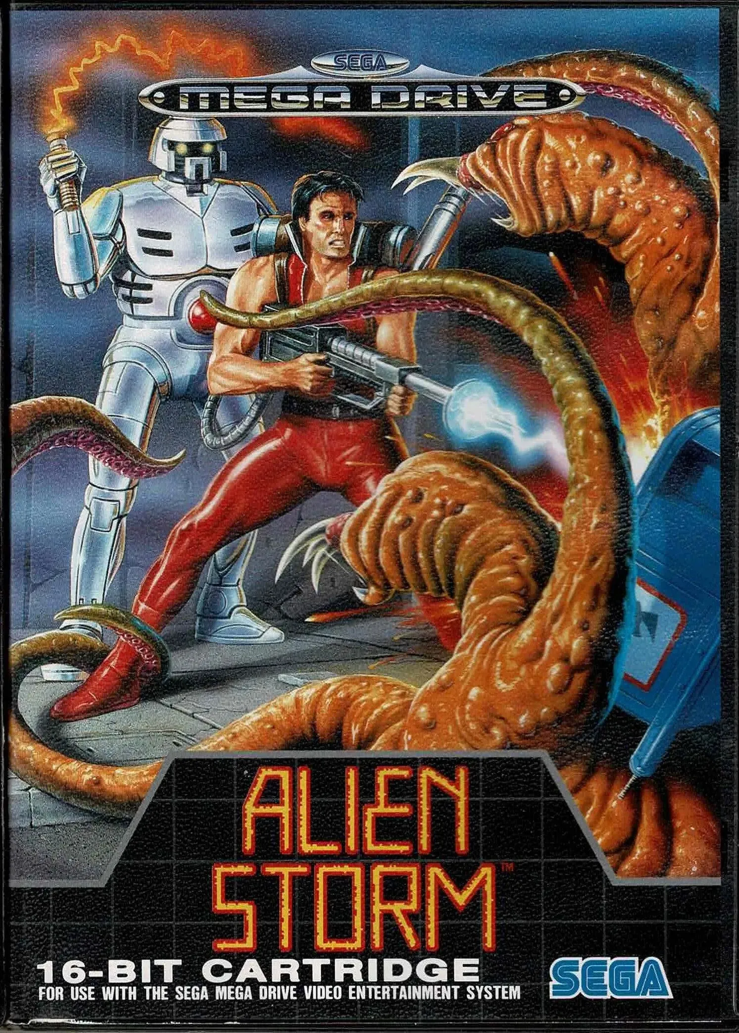 Alien Storm (slidt label på cart)