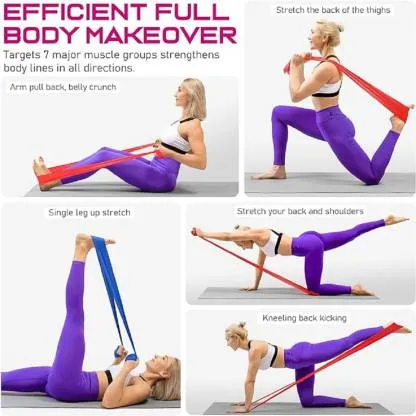 ALYV Resistance Bands for Physical Therapy |  Recovery |  Pilates |  Yoga |  and Strength Training - Tension Stretch Bands for Arms |  Shoulders |  and Full Body Workouts (Pack of 1 |  Assorted)