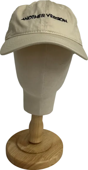 Another Version Beige Cotton Baseball Cap One Size