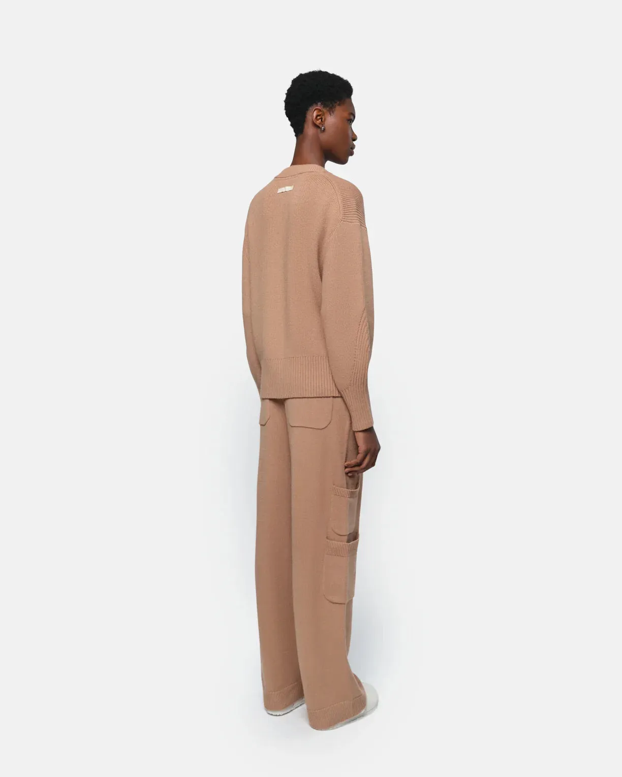 Apparis Anderson Ribbed Cardigan Beige