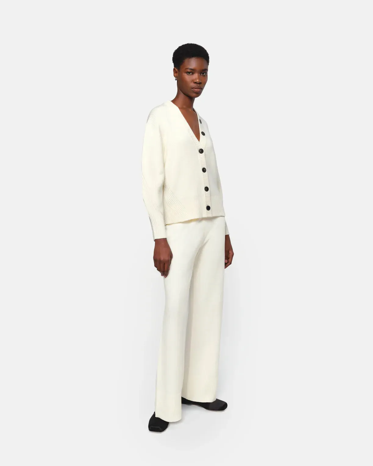 Apparis Anderson Ribbed Cardigan Cream