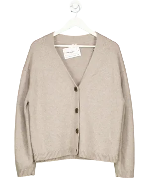 Arket Beige Cashmere-wool Cardigan UK S