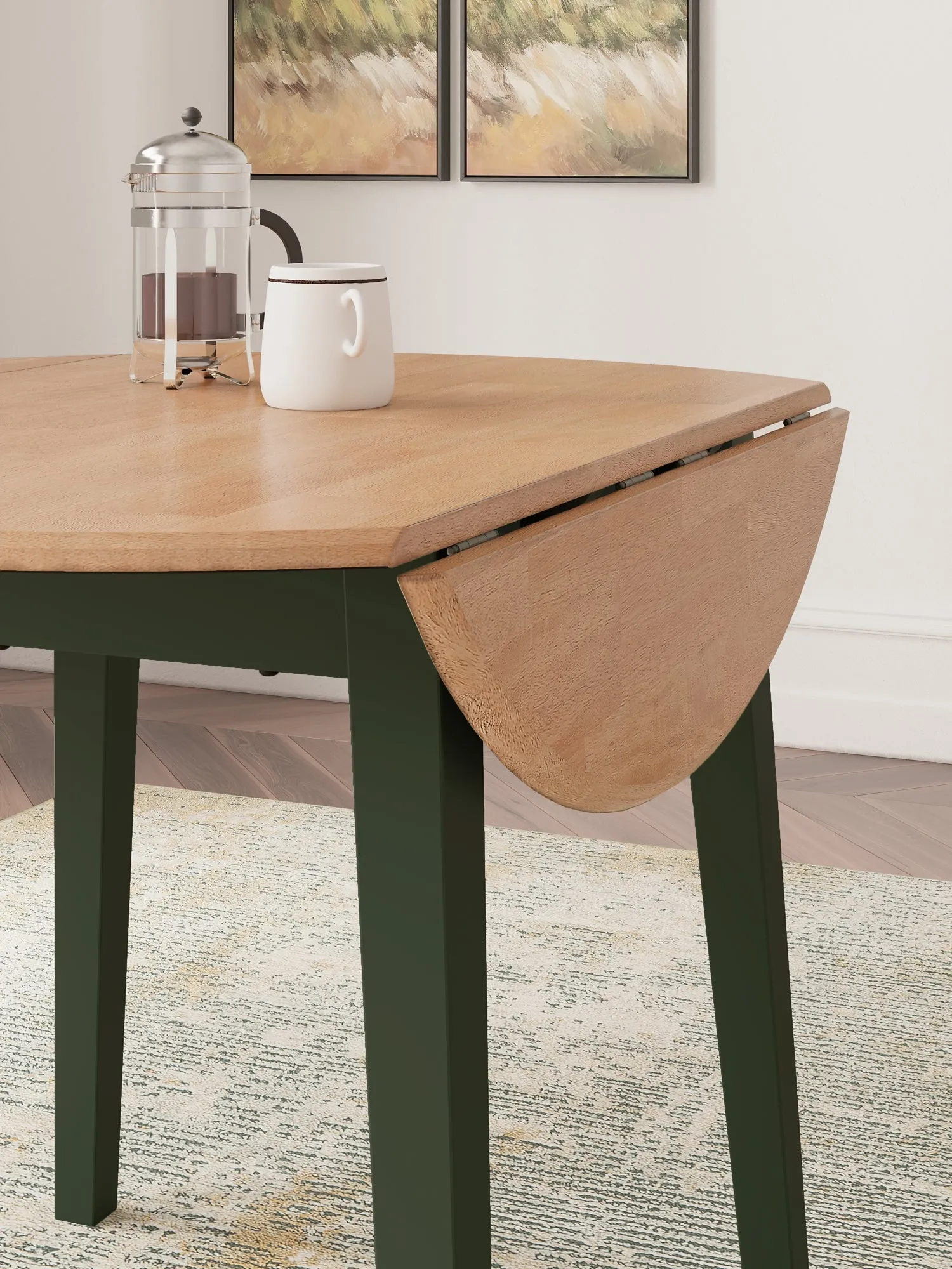 Ashley Express - Gesthaven Round DRM Drop Leaf Table