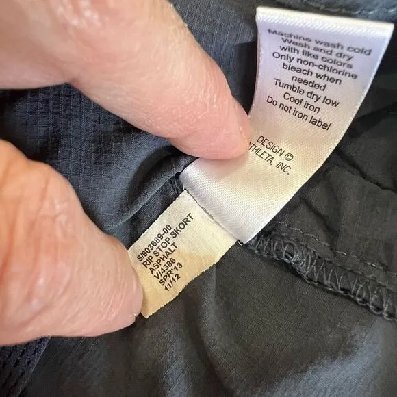 Athleta Cinch Ripstop Skort Asphalt Gray