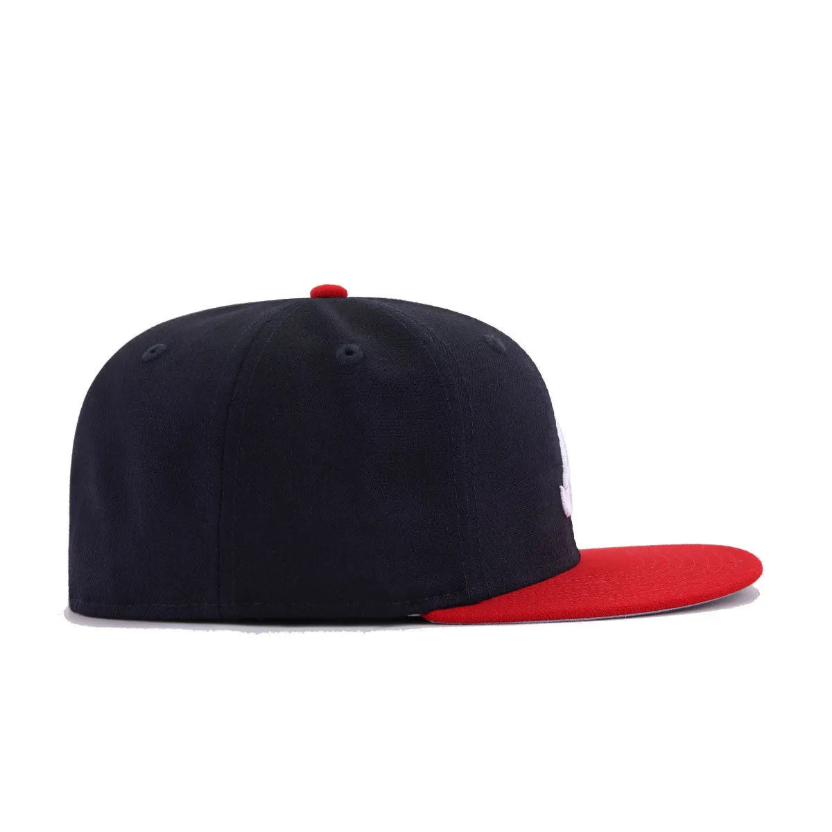 Atlanta Braves Navy Scarlet Cooperstown AC New Era 59Fifty Fitted