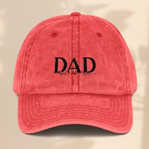 Best Dad Ever Vintage Cap (Embroidery)