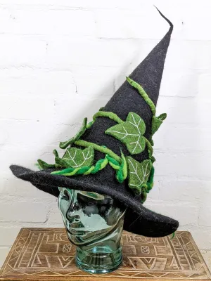Black Felt Climbing Ivy Hat