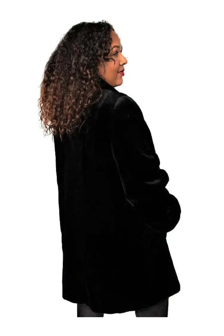 Black Sheared Mink Reversible Stroller