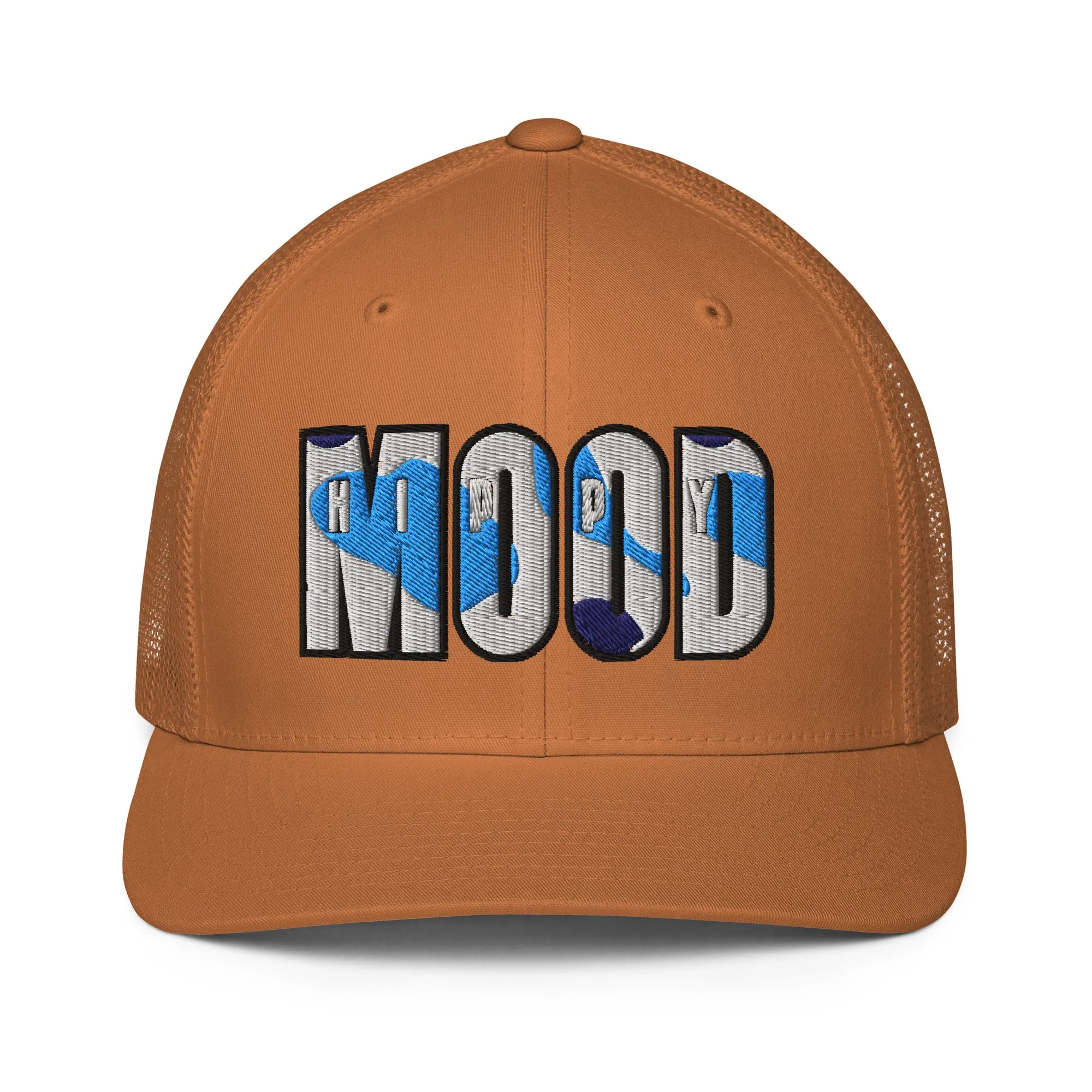Blue & Grey Camo Closed-back trucker cap