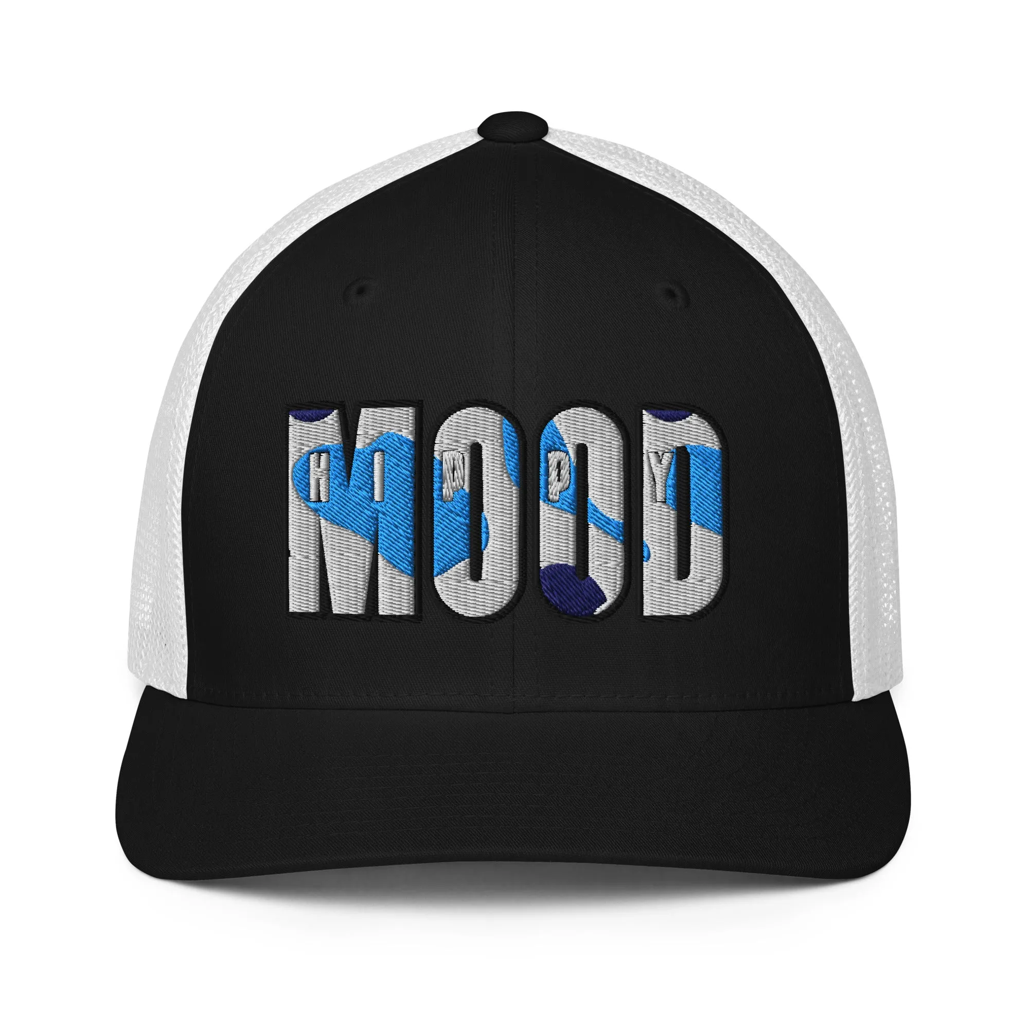 Blue & Grey Camo Closed-back trucker cap