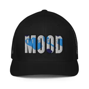 Blue & Grey Camo Closed-back trucker cap