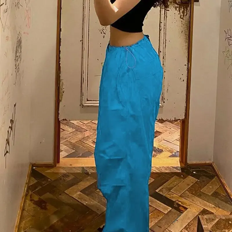 Blue Y2K Unisex and Trendy Sports Pants