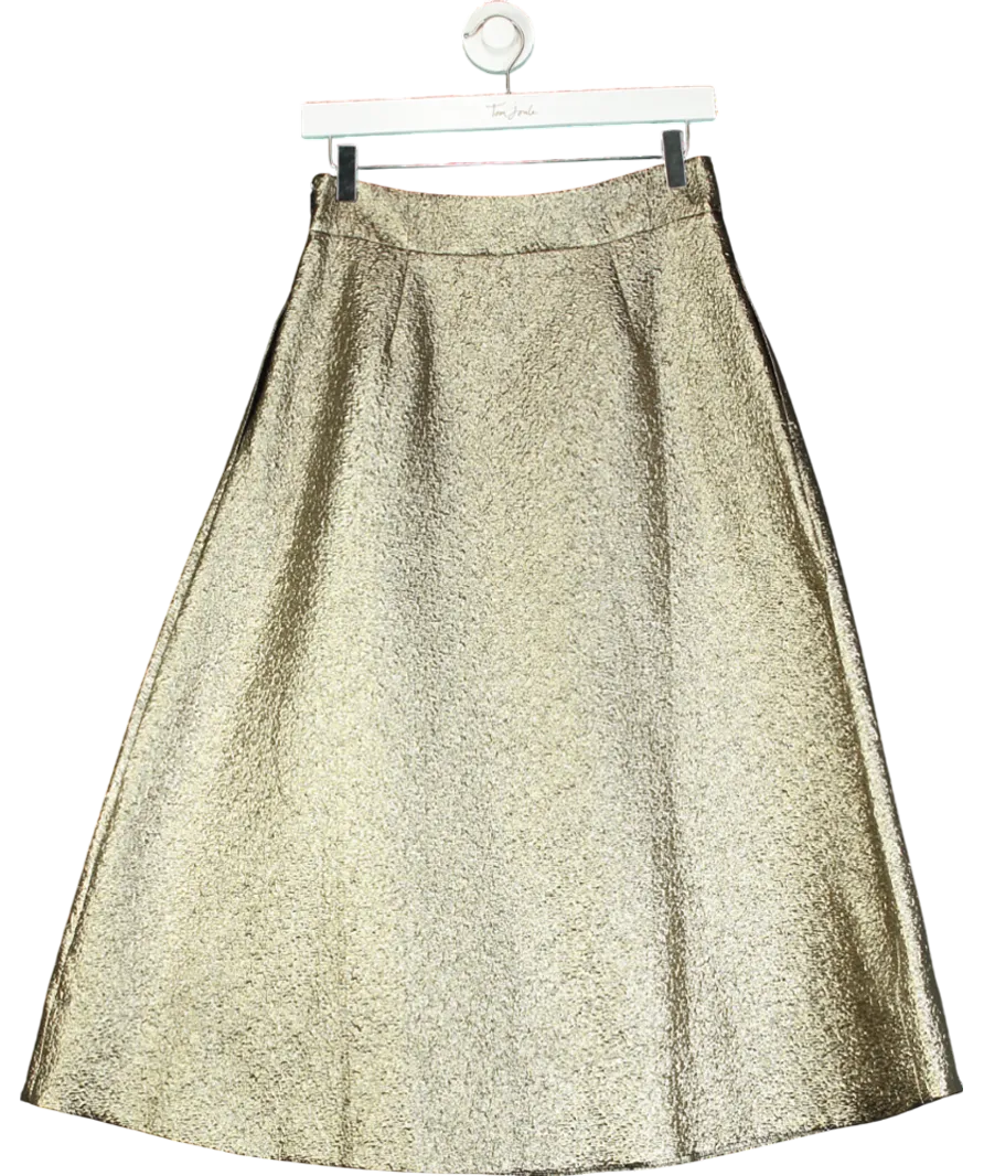 Boden Metallic Angelica Jacquard Pleat Skirt UK 10