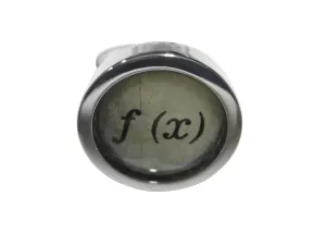Bordered Mathematical Function of X Adjustable Size Fashion Ring