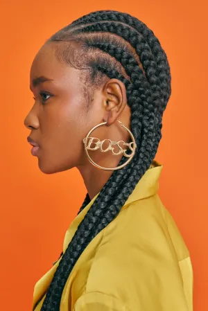 Boss Gold Hoops