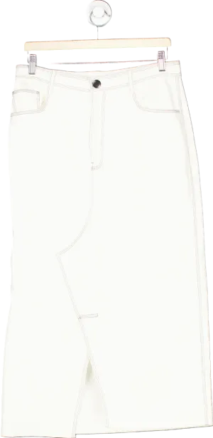 Bouguessa White Midi Skirt L