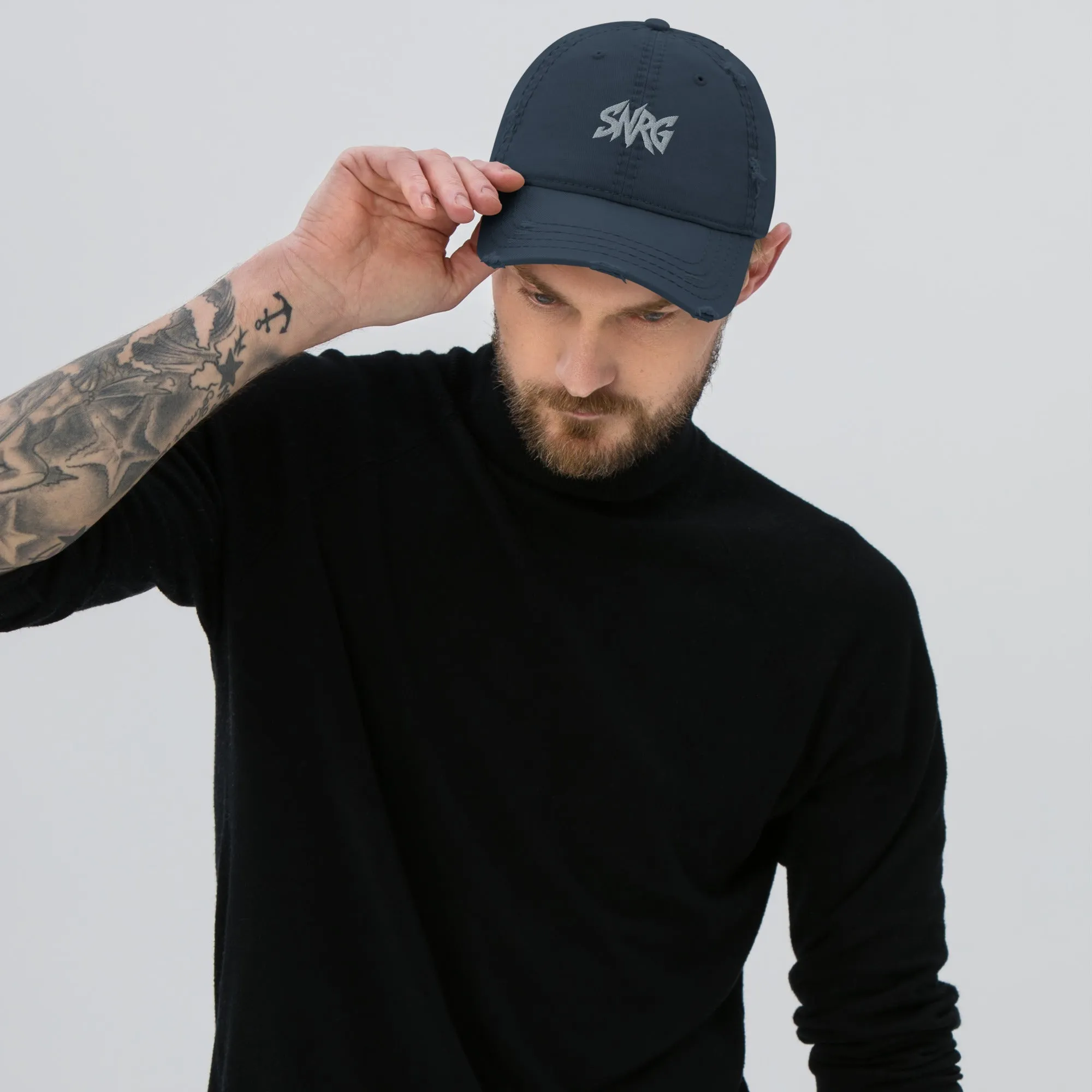 Branded Distressed Dad Hat