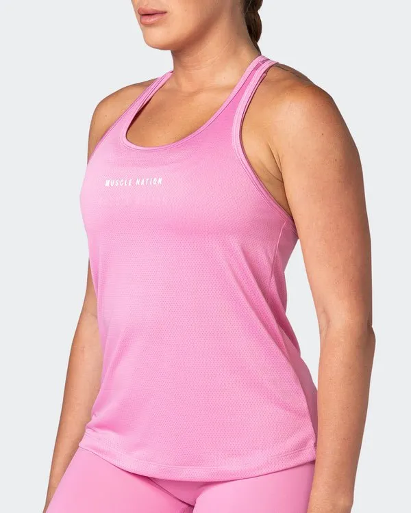 Breakpoint Mesh Tank - Candy Pink