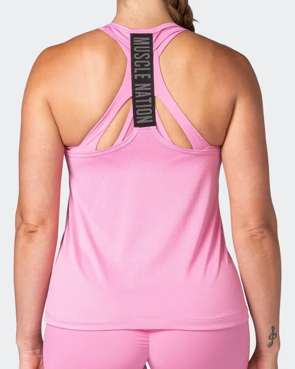 Breakpoint Mesh Tank - Candy Pink